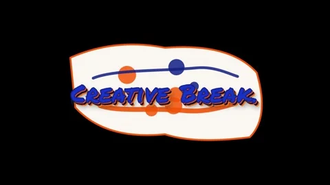 Creative break logo with colorful dots on a black background Stock Footage 344643971