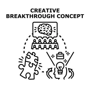 Creative breakthrough concept developing innovative business strategy Stock-Illustration