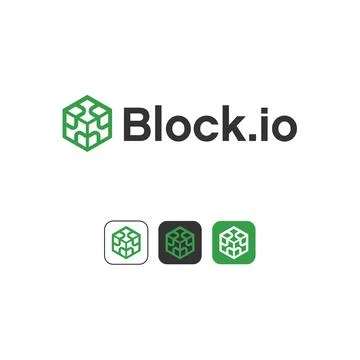 Creative brick, block data technology logo template Stock Illustration