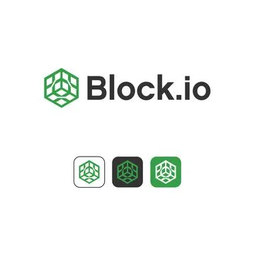 Creative brick, block data technology logo template Stock Illustration