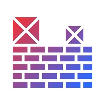 Creative Brick Wall with X Marks the Spot Design Ilustración de archivo