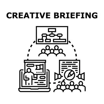 Creative briefing concept outlining new project development Stock Illustration