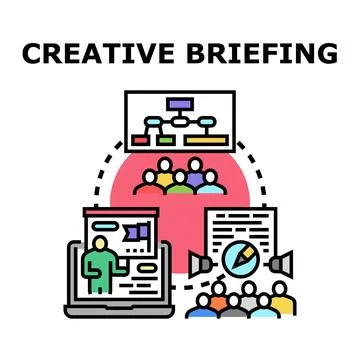 Creative briefing concept outlining new project development Stockillustratie