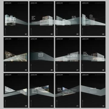 Creative brochure templates with architecture design. Abstract modern Stock Illustration