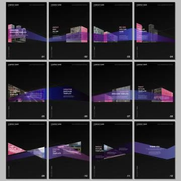 Creative brochure templates with architecture design. Abstract modern Stock Illustration