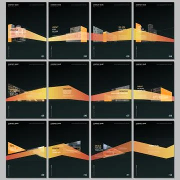 Creative brochure templates with architecture design. Abstract modern Stock Illustration