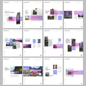 Creative brochure templates with colorful gradient design geometric trending Stock Illustration