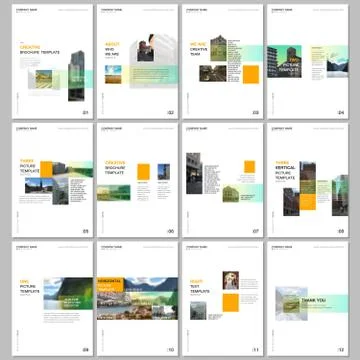 Creative brochure templates with colorful gradient design geometric trending Stock Illustration