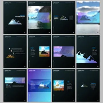 Creative brochure templates. Covers design templates for flyer, leaflet Stock Illustration