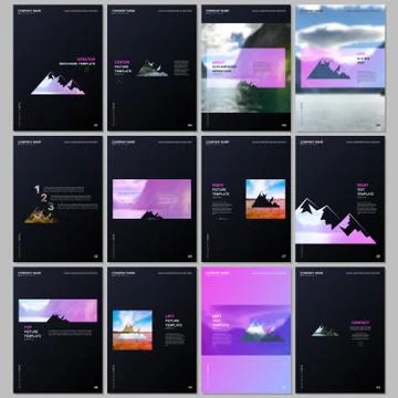 Creative brochure templates. Covers design templates for flyer, leaflet Stock Illustration