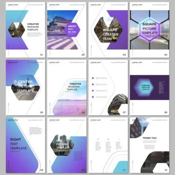 Creative brochure templates with hexagonal design background, hexagon style Stock Illustration