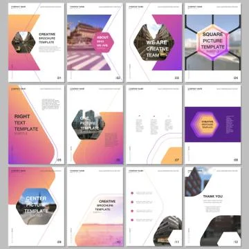 Creative brochure templates with hexagonal design background, hexagon style Stock-Illustration