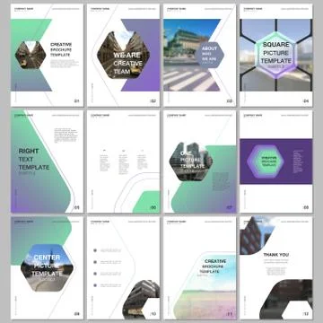 Creative brochure templates with hexagonal design background, hexagon style Stock Illustration
