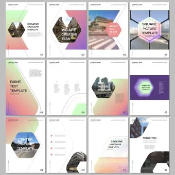 Creative brochure templates with hexagonal design background, hexagon style Stock Illustration