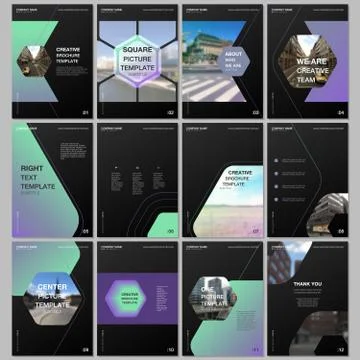 Creative brochure templates with hexagonal design background, hexagon style Illustrazione stock