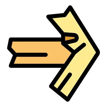 Creative broken pencil arrow design concept Stock Illustration