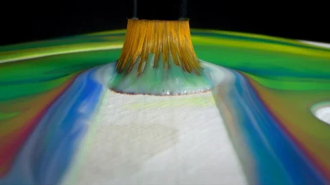 Creative brush Ink mixing art Stock Footage 125249166