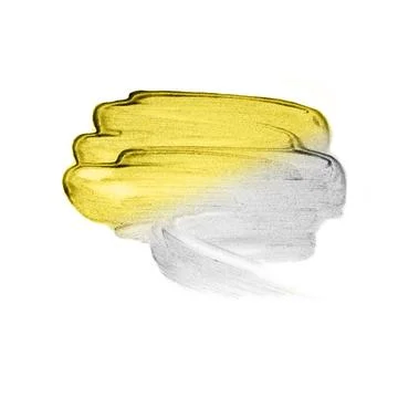 Creative brush stroke of silver paint. Stock-Fotos
