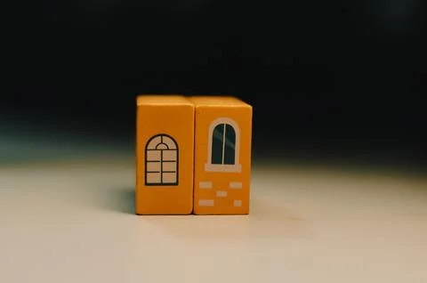 Creative building blocks display studio space product modern environment cl.. Stock-Fotos