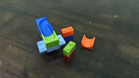 Creative Building Blocks for Fun Playtime Stock Photos