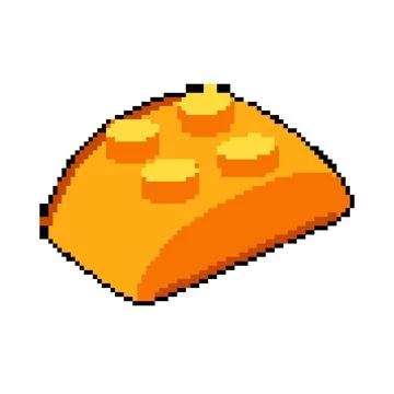 Creative building blocks pixel art vector illustration Illustrazione stock