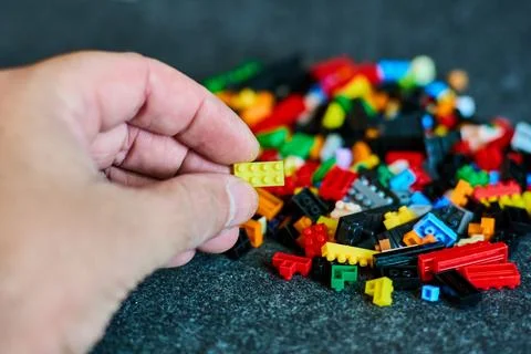 Creative Building Blocks, Playful Construction Set Stock-Fotos