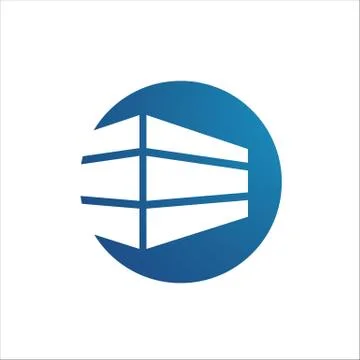 Creative building cladding logo design vector illustration Ilustración de archivo