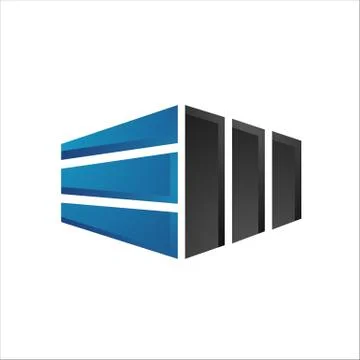 Creative building cladding logo design vector illustration Stock Illustration