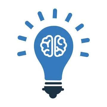 Creative, bulb, idea icon. Simple editable vector design isolated on a whit.. Stock Illustration