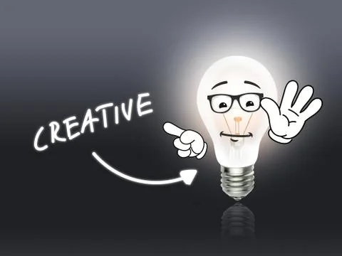 Creative bulb lamp energy light gray Stock-Illustration