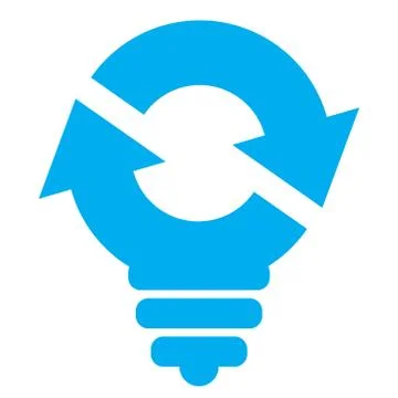 Creative Bulb recycle logo design illustration template Stock Illustration