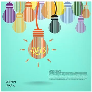 Creative bulb,ideas concept Stock Illustration
