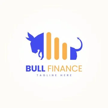 Creative Bull trading logo design vector image Stock Illustration