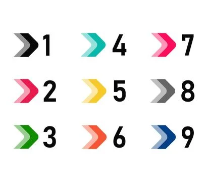 Creative bullet point collection with multiple color Illustrazione stock