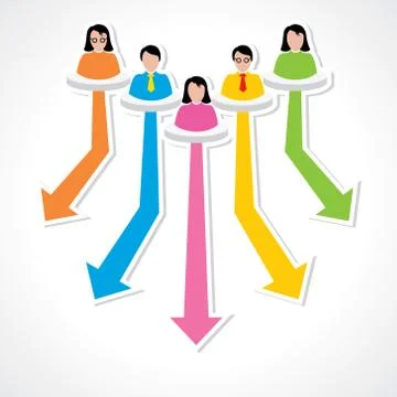 Creative business advisor for different field concept vector Stock Illustration