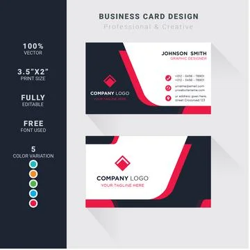 Creative Business Card Layout Stock Illustration