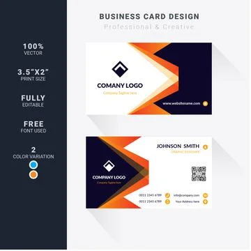 Creative Business Card Layout Template Stock Illustration