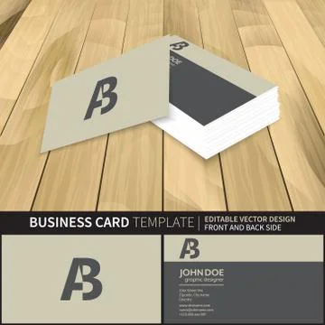 Creative business card mock-up template. Vector illustration with front and b Stock Illustration