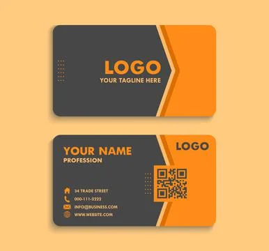 Creative Business Card Print Vector Template Corporate Identity Graphic Stock Illustration