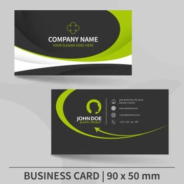 Creative business card template. Stock Illustration