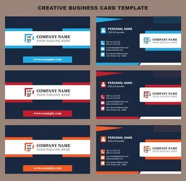 Creative Business Card Template Stock Illustration