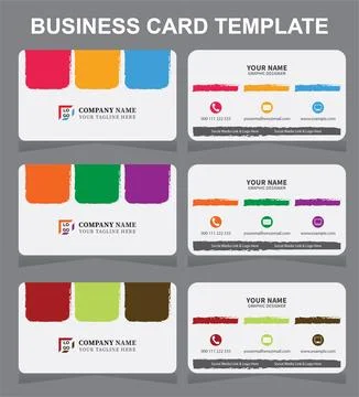 Creative Business Card Template Stock Illustration