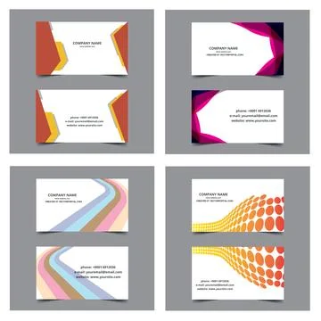 Creative Business Card Template Vector Collection Stock Illustration