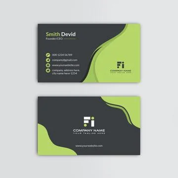 Creative business card vector template design Illustrazione stock