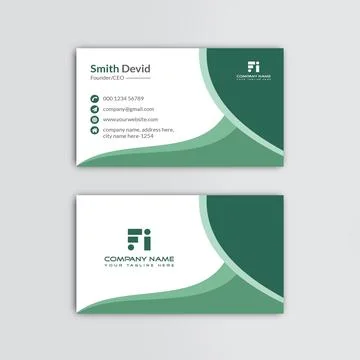 Creative business card vector template design Illustrazione stock