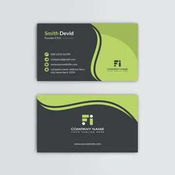 Creative business card vector template design Stock Illustration