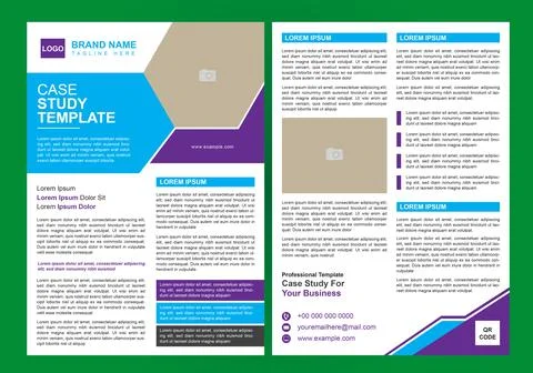 Creative Business Case Study Template Stock Illustration