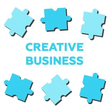 Creative business concept background. Solution and success, strategy and puzz Stock Illustration