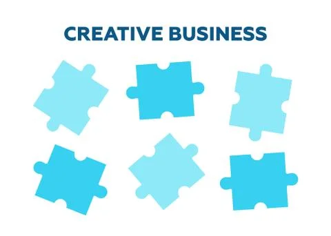 Creative business concept background. Solution and success, strategy and puzz Illustrazione stock