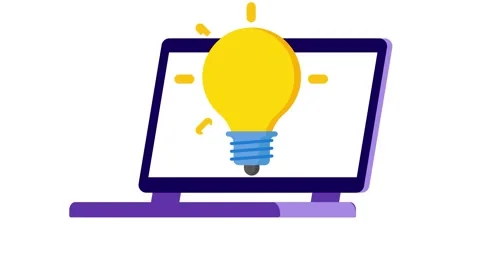 Creative business digital bulb startup idea animation Video stock 241831753